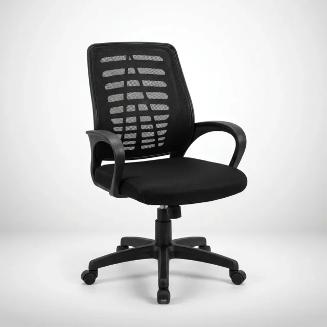 Ribbed mesh back office chair – compact design – SitWise Pakistan