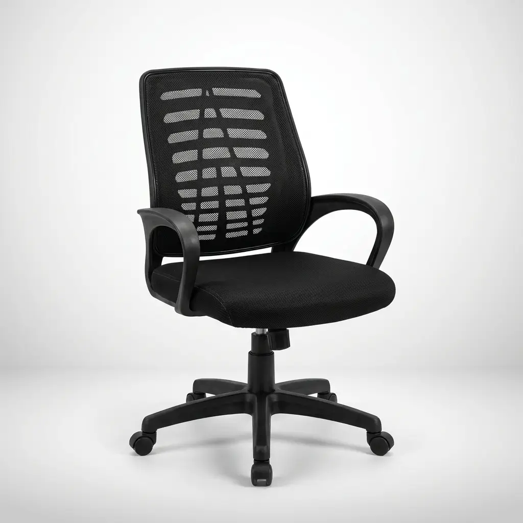 Ribbed mesh back office chair – compact design – SitWise Pakistan