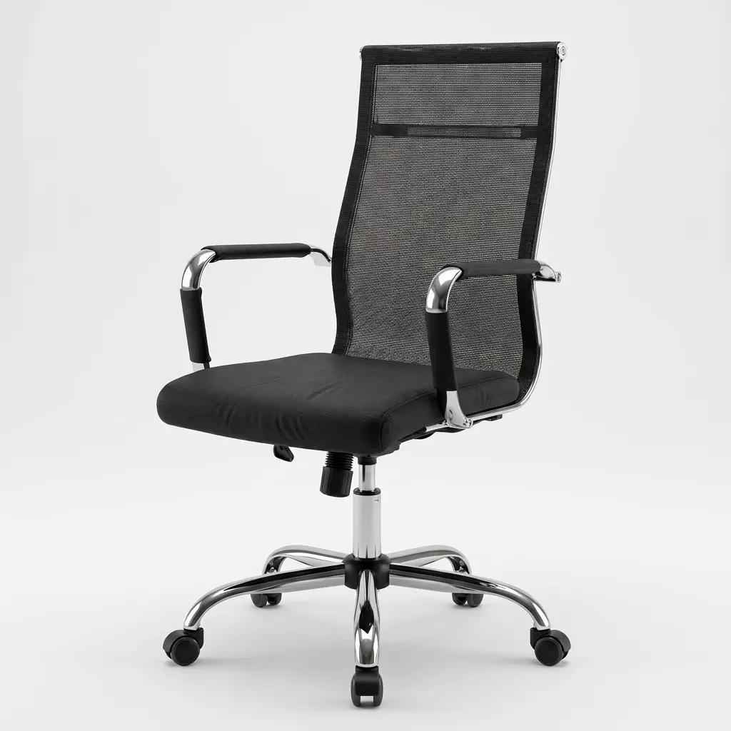 Mesh high-back office chair with chrome base – SitWise Pakistan